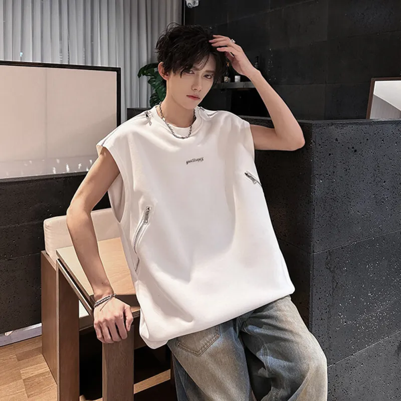 TESTUNG Fashion Versatile Sleeveless Sports Shirt Unisex-23