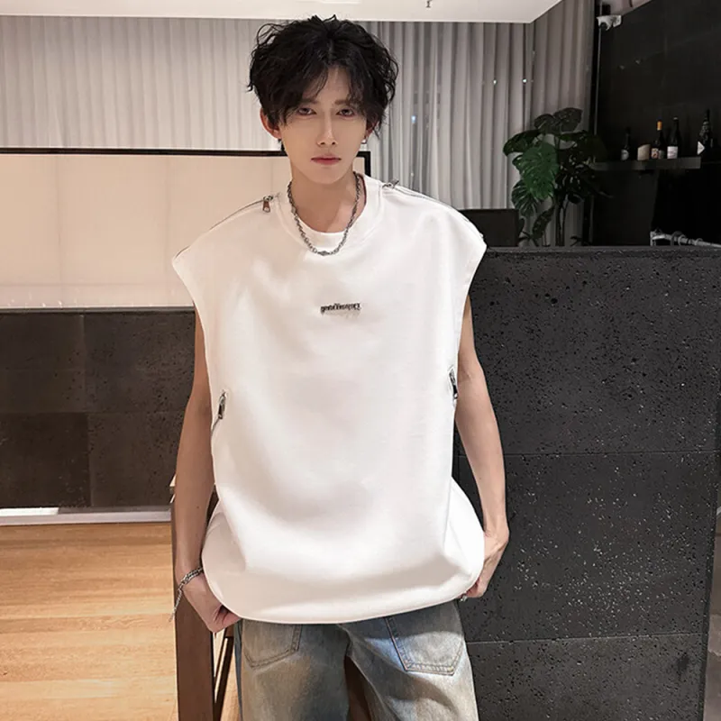 TESTUNG Fashion Versatile Sleeveless Sports Shirt Unisex-24