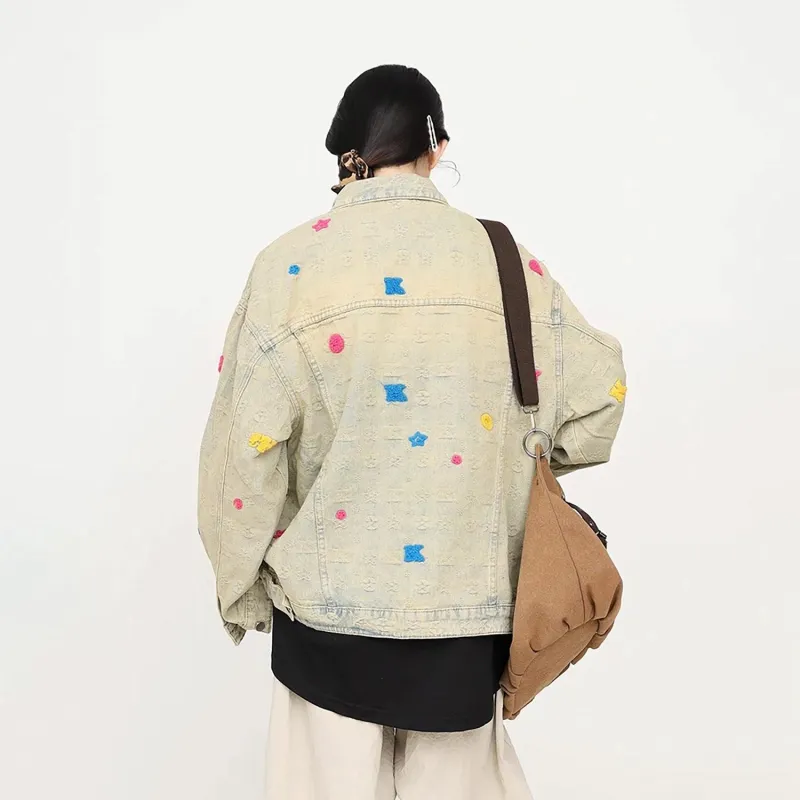 Universal Templates Denim Jacket Unisex Yellow Mud-1