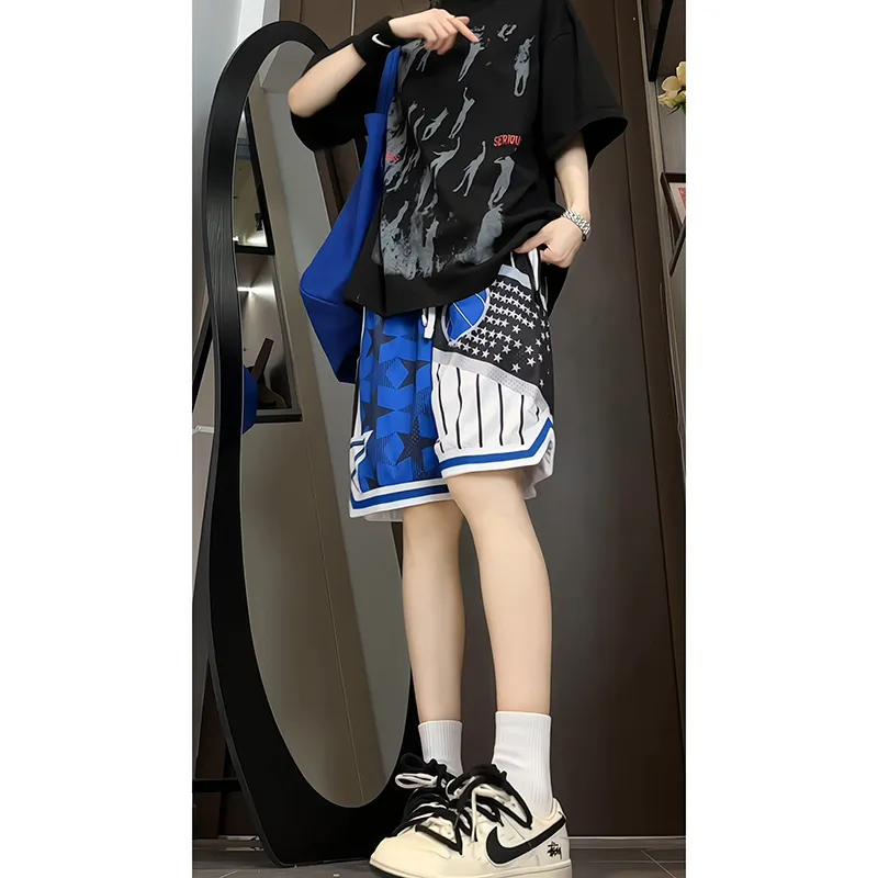 Universal Templates Basketball Shorts Unisex Blue-6