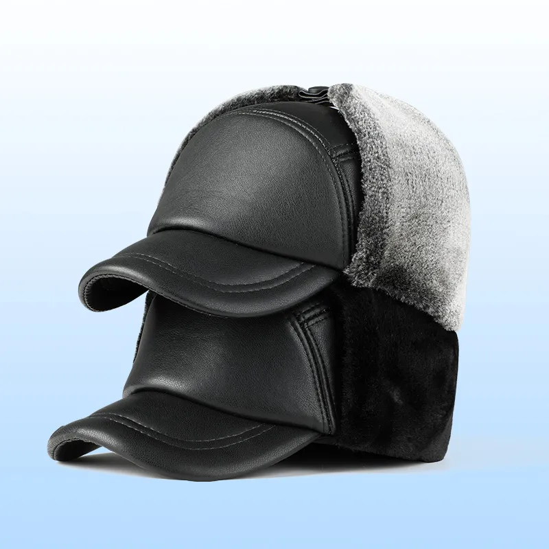 Shizhu Fleece Lined Trapper Hats Men's-5