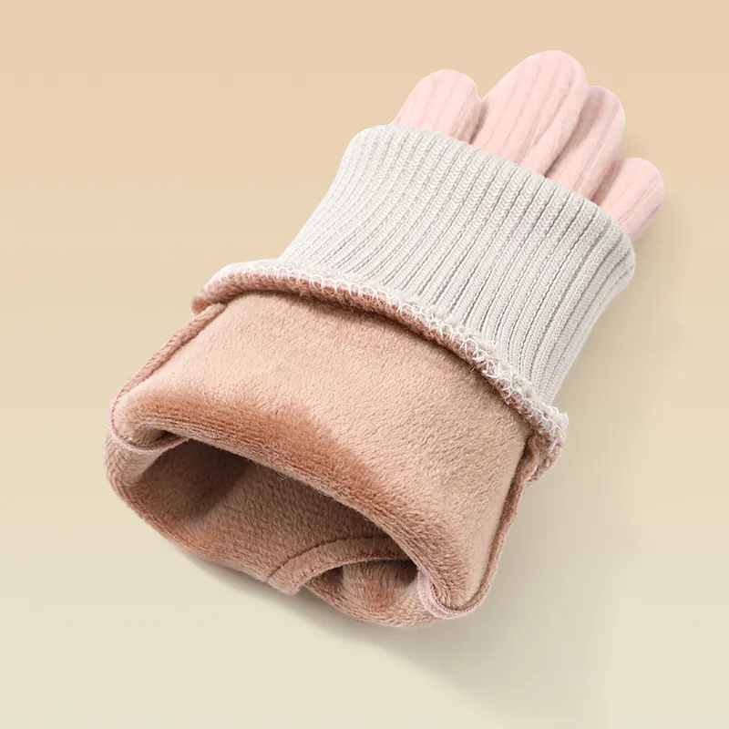 Shizhu Knitted Fabric Knit Gloves Women's-8