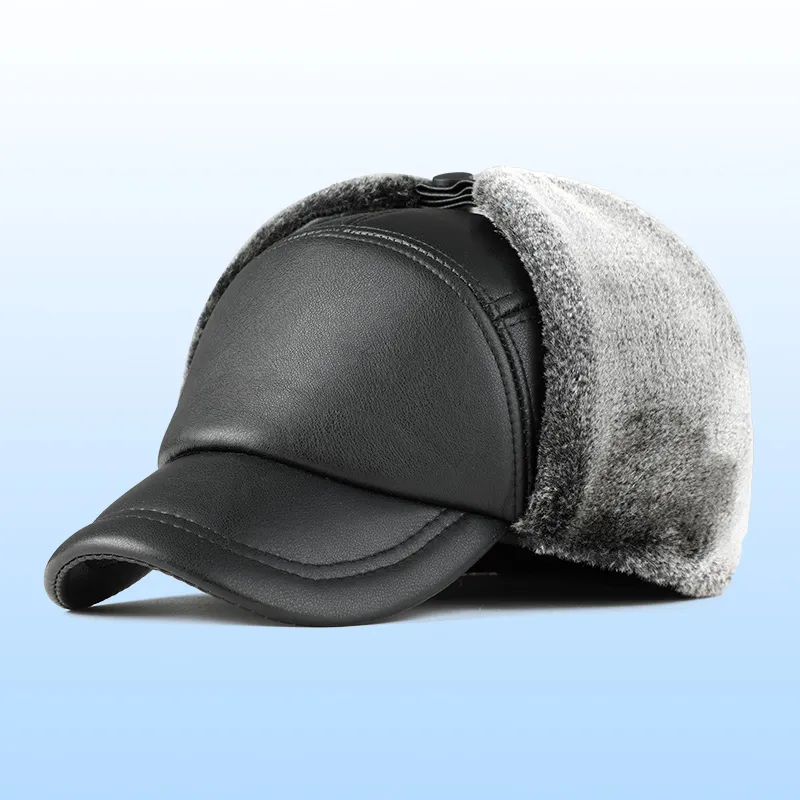 Shizhu Fleece Lined Trapper Hats Men's-3