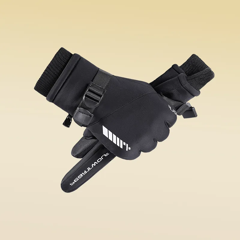 Shizhu Anti Lost Snap Buckle Sports Gloves Men's-2