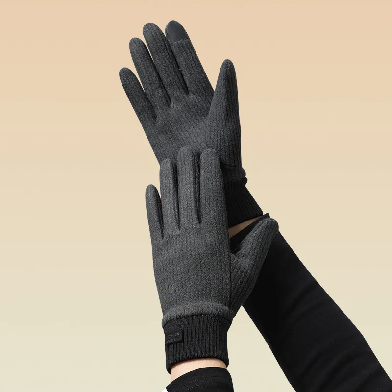 Shizhu Knitted Fabric Knit Gloves Women's-1