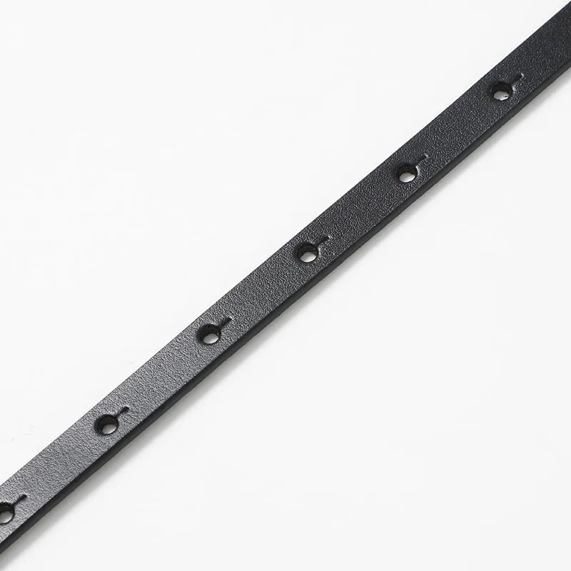Lanza Black Genuine Leather Decoration With Dressy Jeans Cowhide Alloy Leather Belts Women's 1.8CM-3