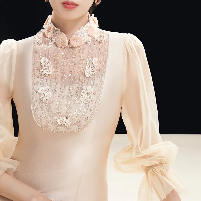 Shimiko Long Sleeved Dresses Women's Sparkling Polyamide-0
