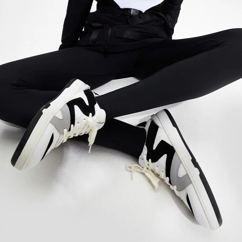 HERLOOK American Vintage Casual Shoes Low Top Skateboard Shoes Unisex Black White-5