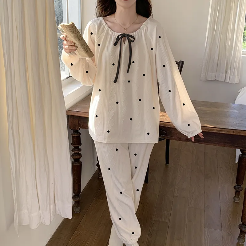 Mulong Family Pajama Set Women's White-8