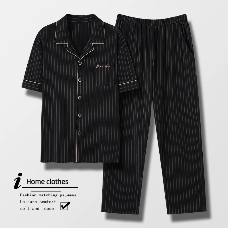 Mulong Family Pajama Set Men's Black-2