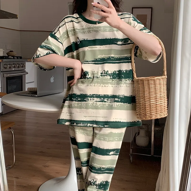 Mulong Family Pajama Set Women's Green-5