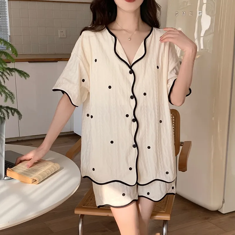 Mulong Family Pajama Set Women's Apricot-6