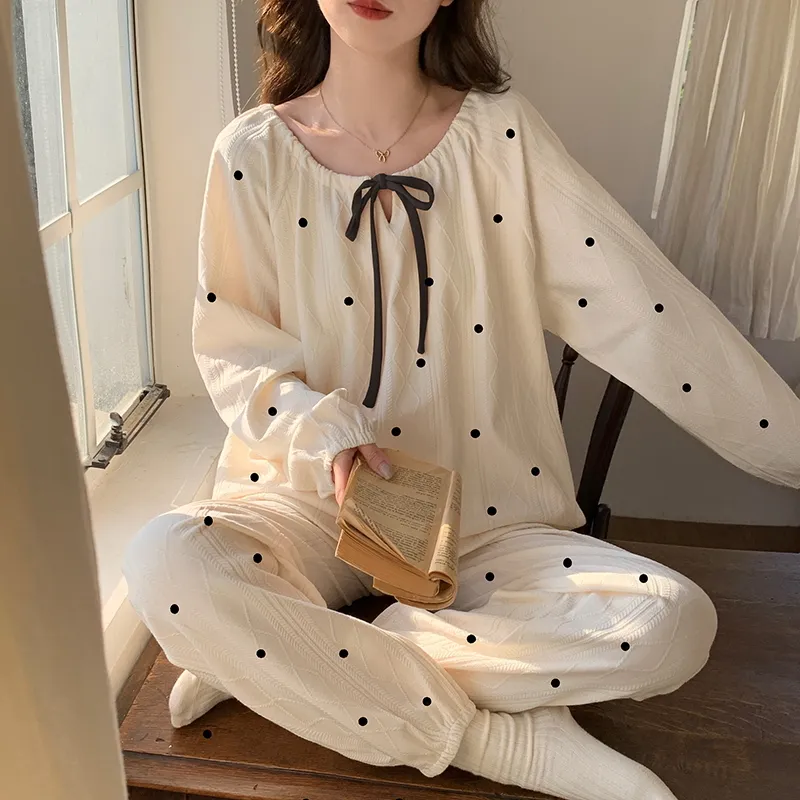 Mulong Family Pajama Set Women's White-9
