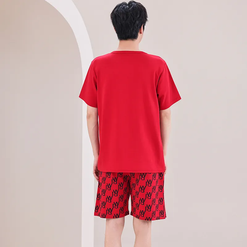 Mulong Family Pajama Set Men's Red-1