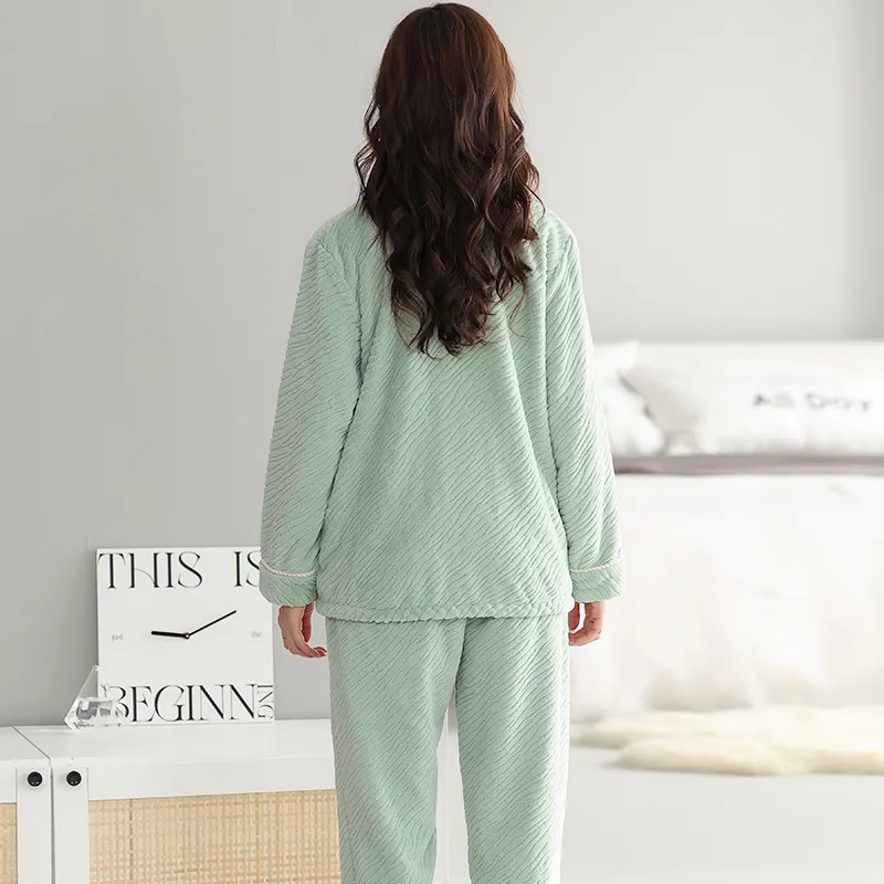 Mulong Family Pajama Set Women's Light Green-1