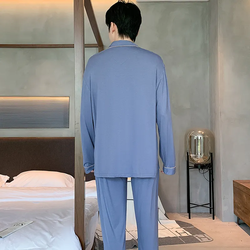 Mulong Family Pajama Set Men's Steel Blue-1