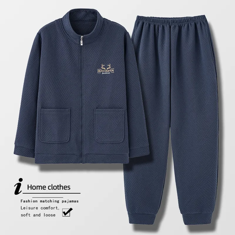 Mulong Family Pajama Set Men's Royal Blue-2