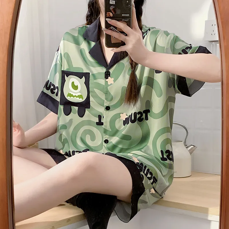 Mulong Family Pajama Set Women's Light Green-1