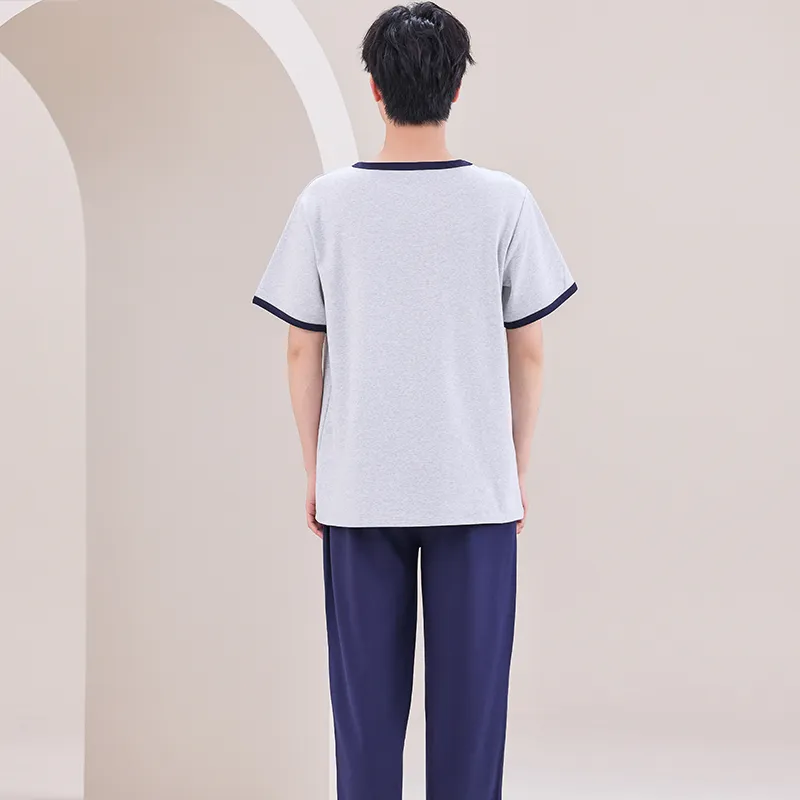 Mulong Family Pajama Set Men's Light Heather Gray-1