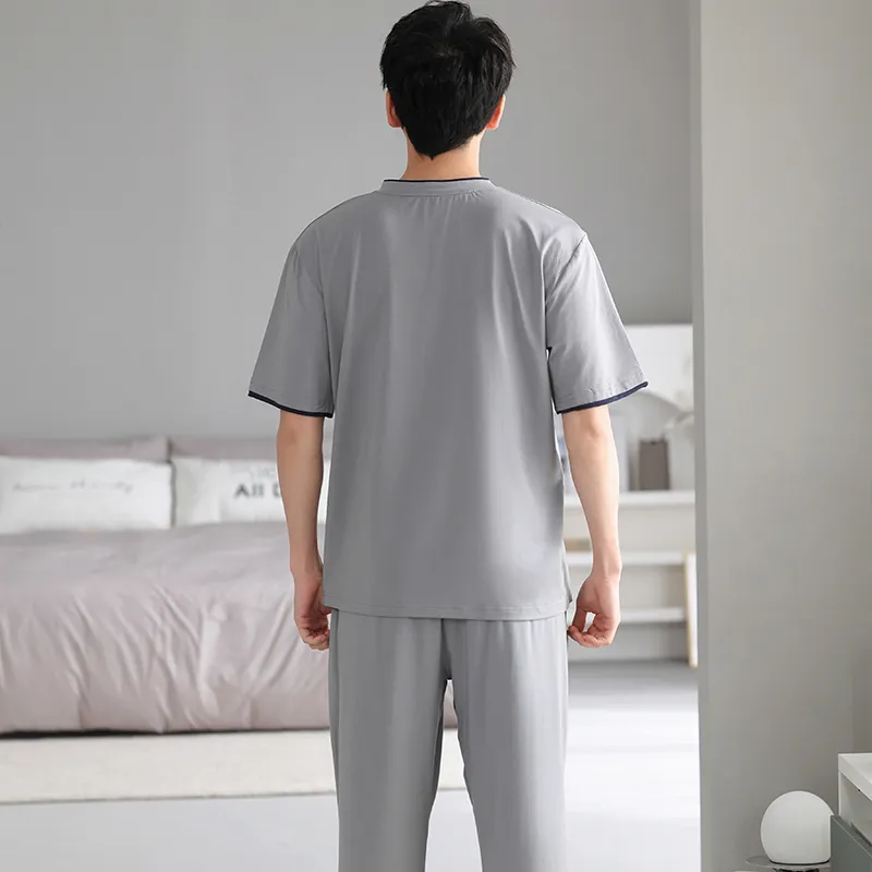 Mulong Family Pajama Set Men's Silver-1