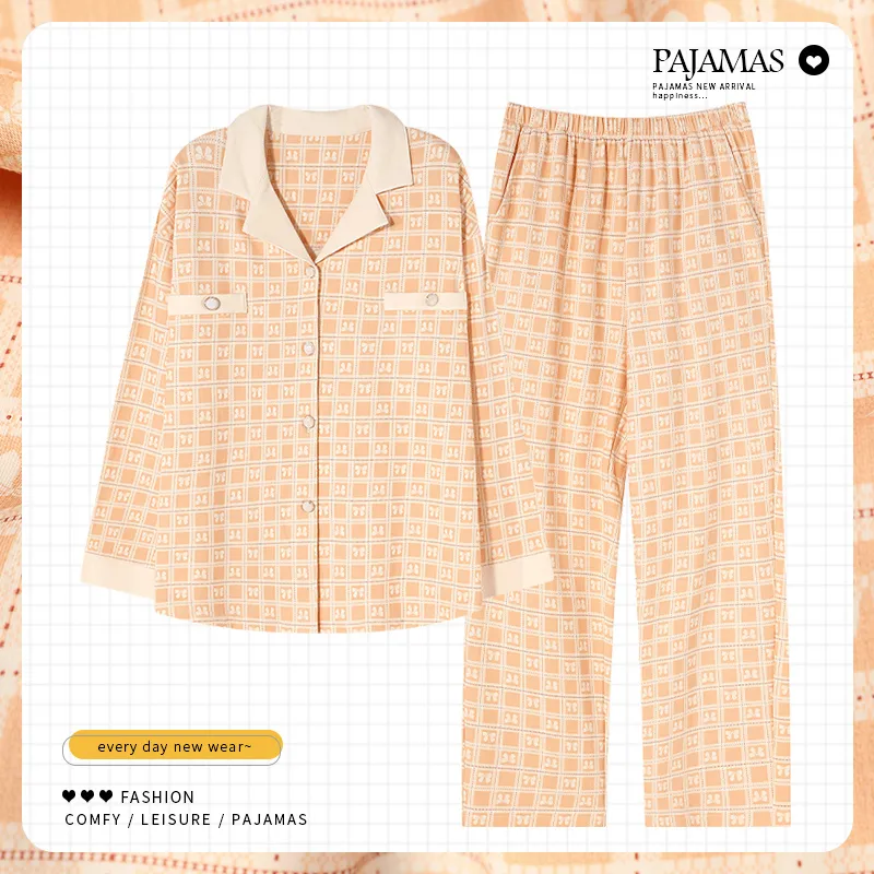 Mulong Family Pajama Set Women's Ginger Yellow-1