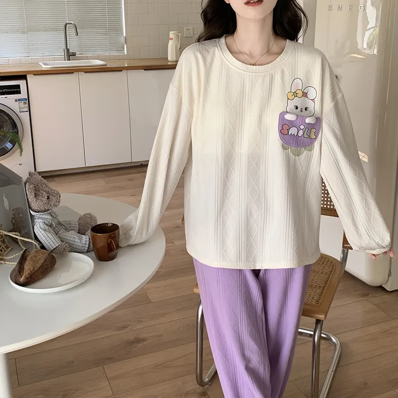 Mulong Family Pajama Set Women's Apricot-9