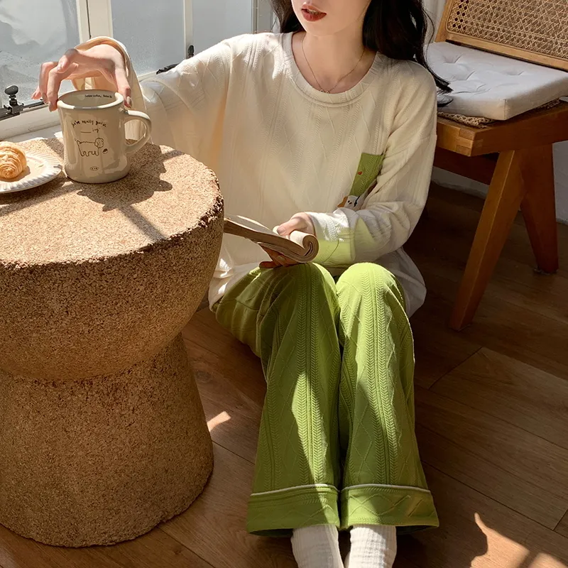 Mulong Family Pajama Set Women's Apricot-8