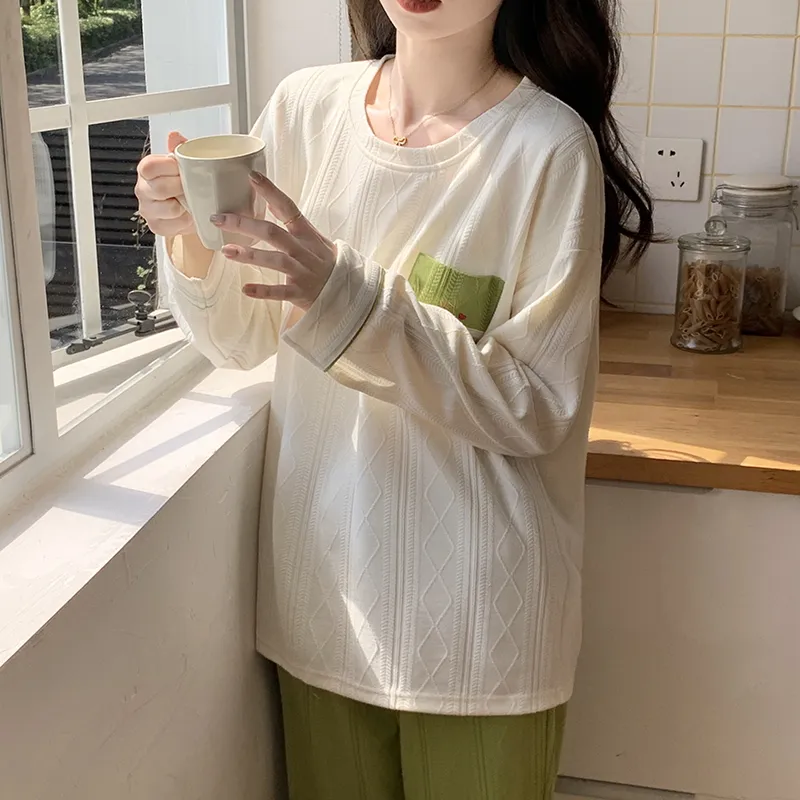 Mulong Family Pajama Set Women's Apricot-4