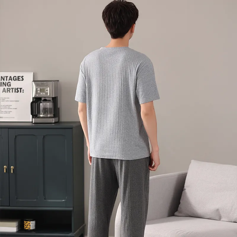 Mulong Family Pajama Set Men's Light Heather Gray-1