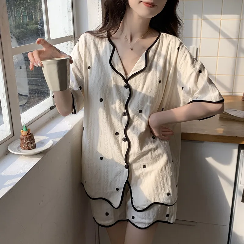 Mulong Family Pajama Set Women's Apricot-8