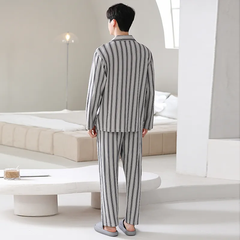 Mulong Family Pajama Set Men's Light Gray-1