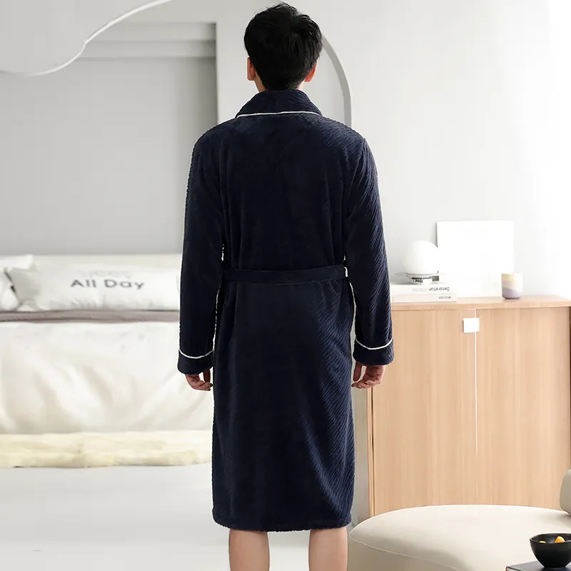 Mulong Family Pajama Robe Men's Blue-1