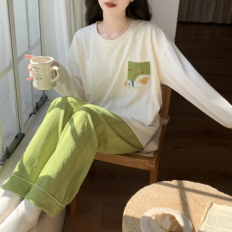 Mulong Family Pajama Set Women's Apricot-7
