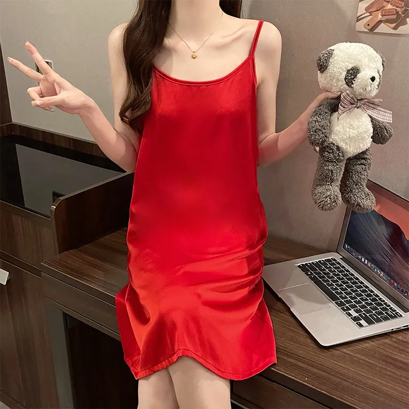 Mulong Family Nightgown Women's Red-4