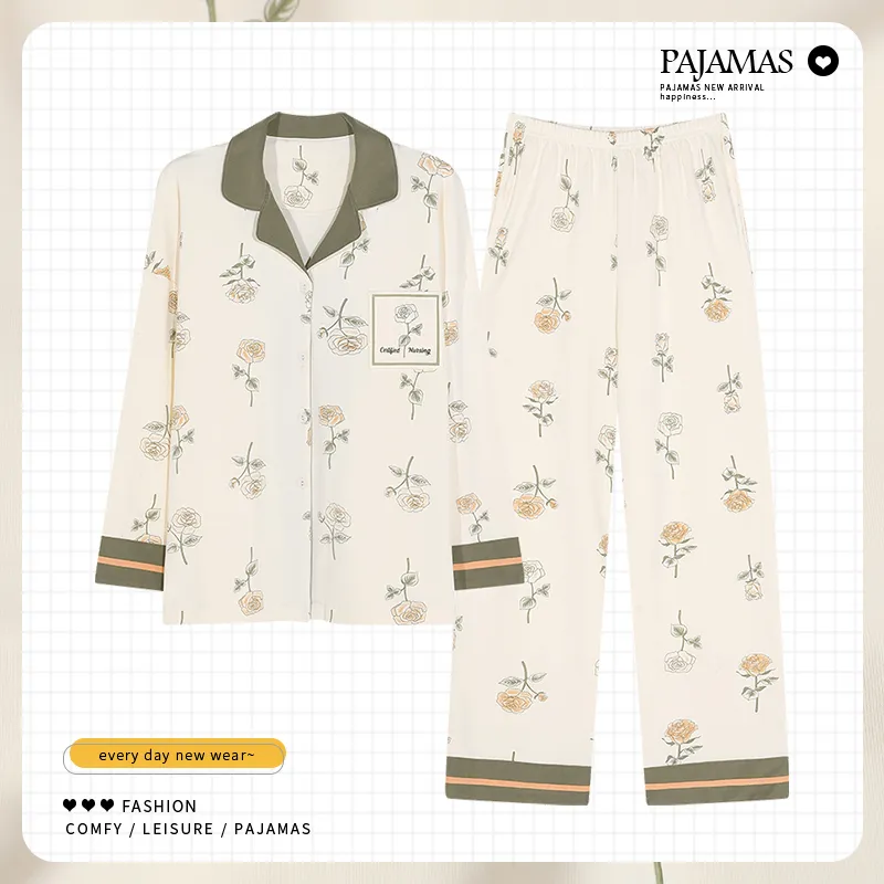 Mulong Family Pajama Set Women's Apricot-1
