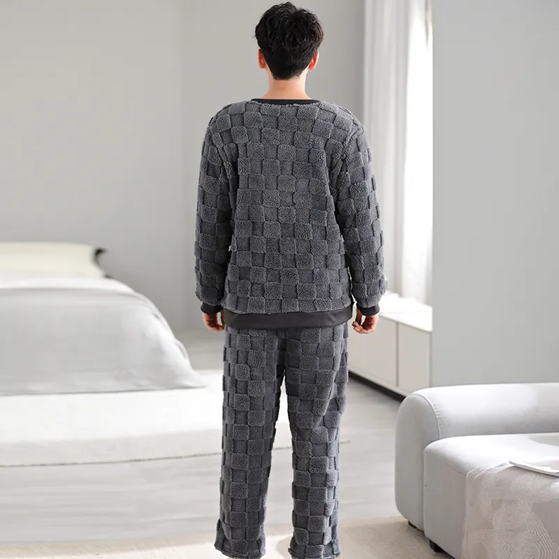Mulong Family Pajama Set Men's Gray-2