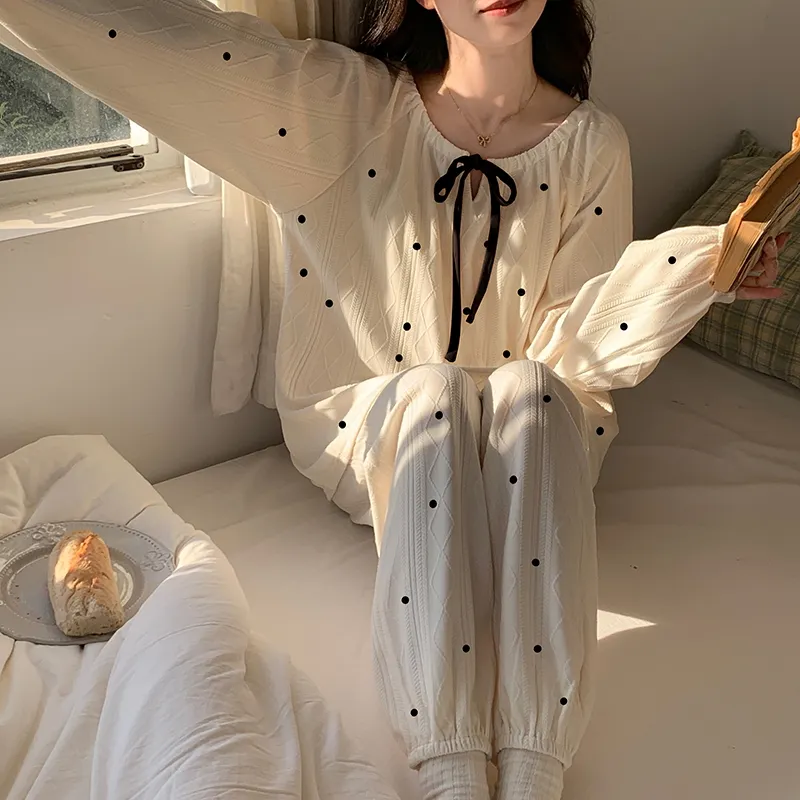 Mulong Family Pajama Set Women's White-11