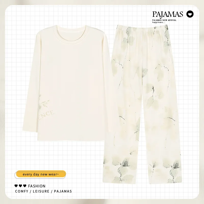 Mulong Family Pajama Set Women's White-2
