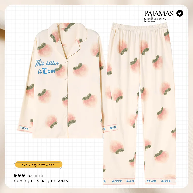 Mulong Family Pajama Set Women's Apricot-1