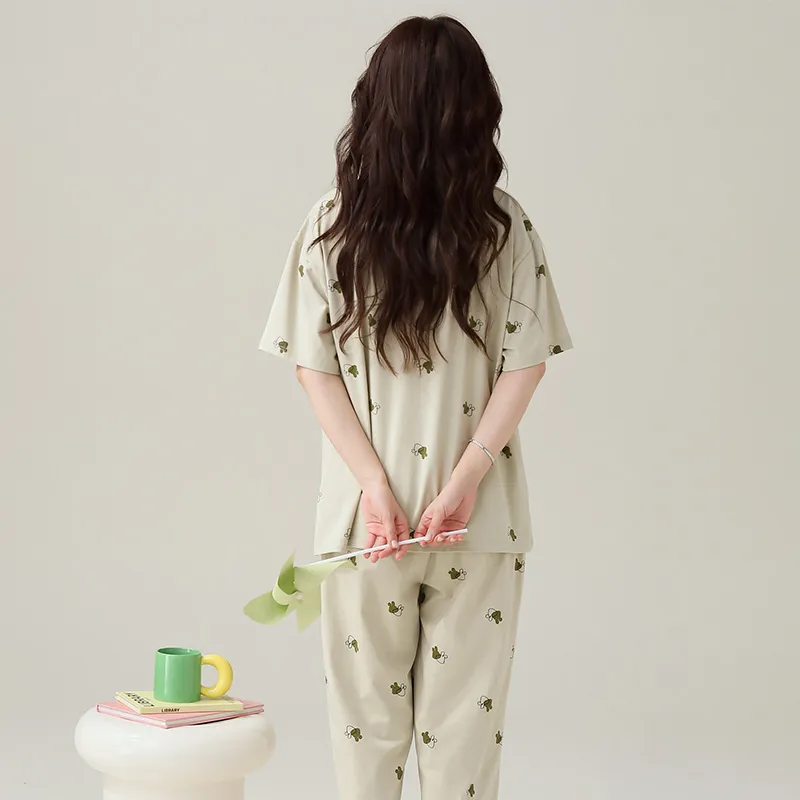 Mulong Family Pajama Set Women's Light Gray-1