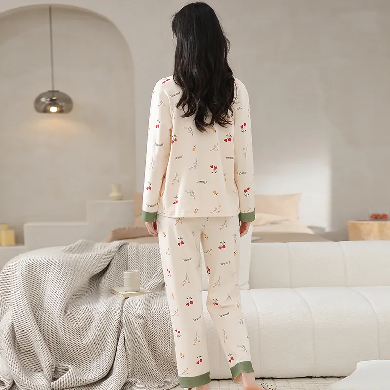 Mulong Family Pajama Set Women's Apricot-1