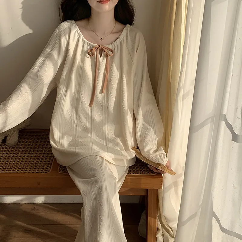 Mulong Family Pajama Set Women's White-3