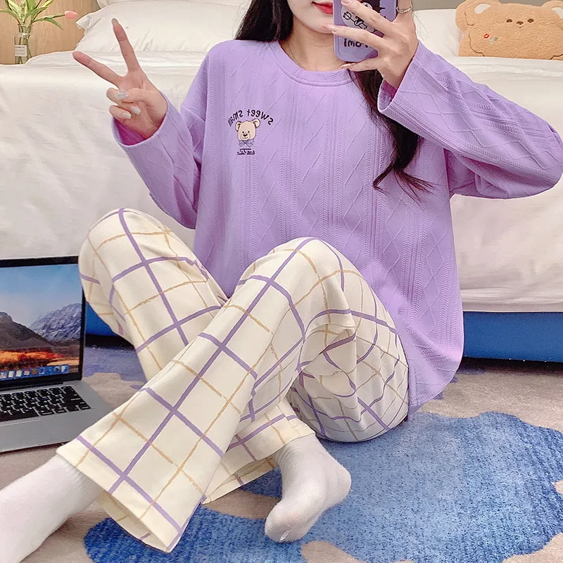 Mulong Family Pajama Set Women's Light Purple-3