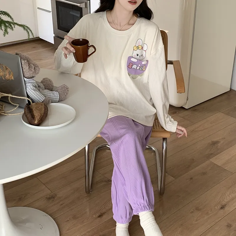 Mulong Family Pajama Set Women's Apricot-8