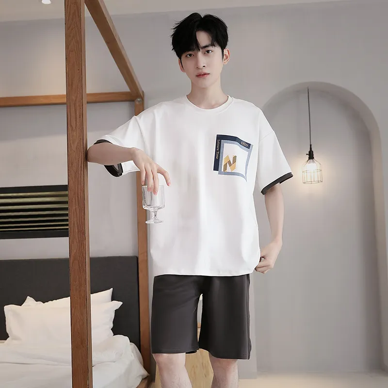 Mulong Family Pajama Set Men's White-1