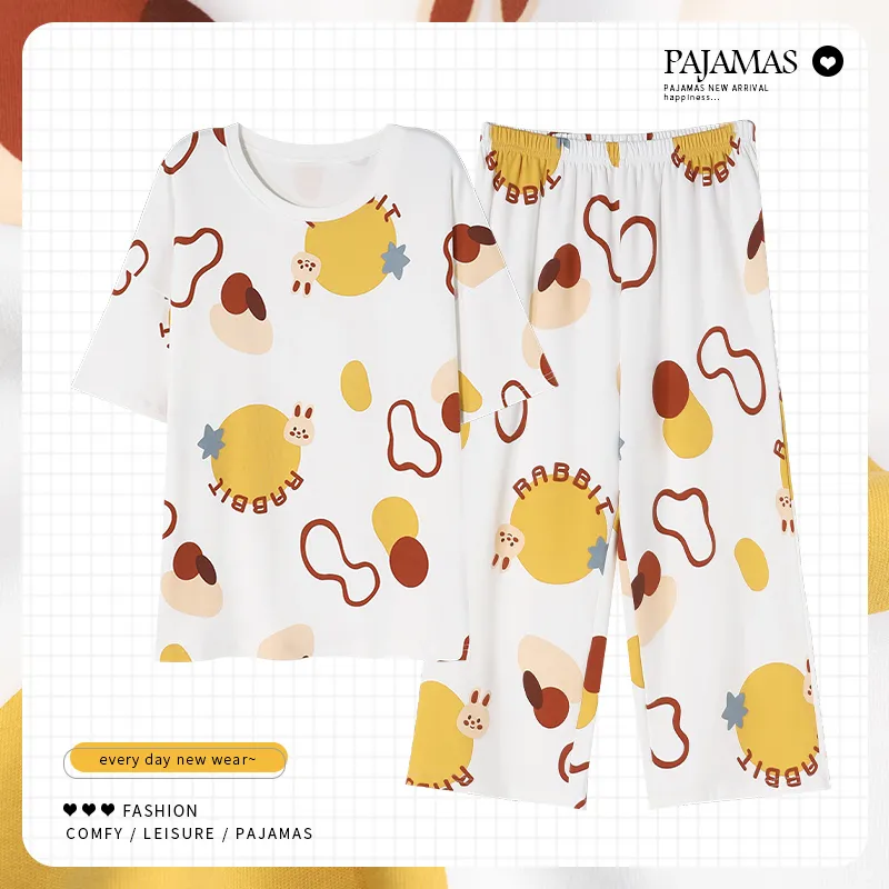 Mulong Family Pajama Set Women's White-1