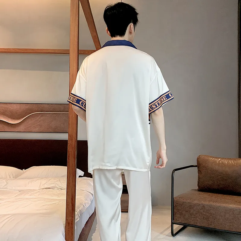 Mulong Family Pajama Set Men's Ice Snow Silk-1