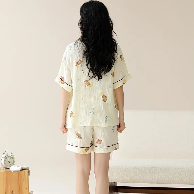 Mulong Family Pajama Set Women's Apricot-1