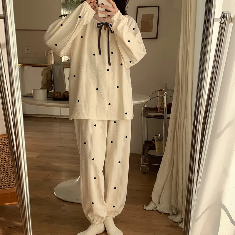Mulong Family Pajama Set Women's White-7