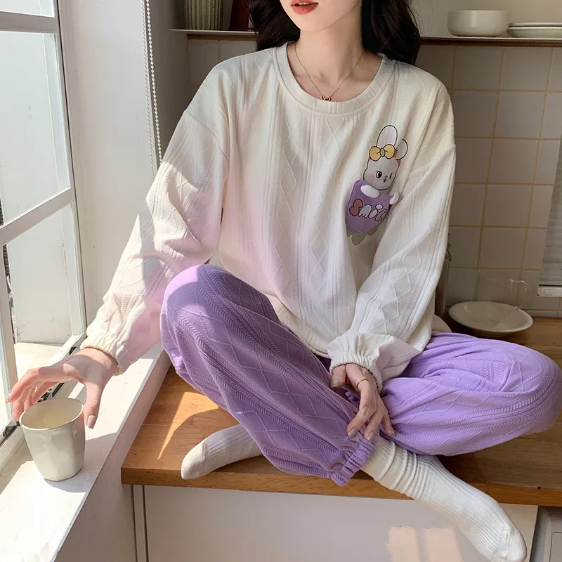 Mulong Family Pajama Set Women's Apricot-6
